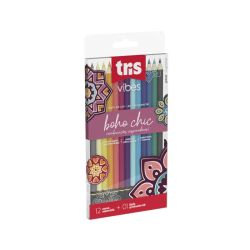 LAPIS DE COR TRIS VIBES BOHO CHIC C/12 REF 607696-0
