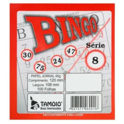 BLOCO BINGO TAMOIO JORNAL C/100 FLS - REF:6001-0