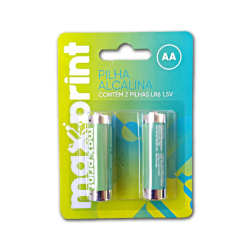 PILHA MAXPRINT AA PEQUENA 1,5V C/2 -  REF:756339-0
