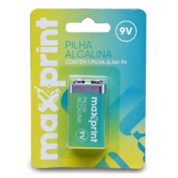 PILHA BATERIA 9V ALCALINA - MAXPRINT-0