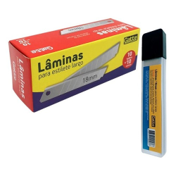 LAMINA P/ESTILETES LARGA 18MM C/10UN 11004 - MAKE+-0