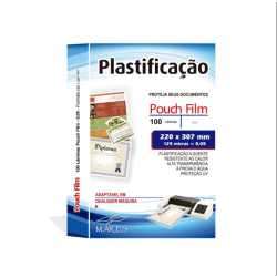 PLASTICO P/ PLASTIFICACAO POUCH FILM 220X307 (0,05) C /100 - MARES-0