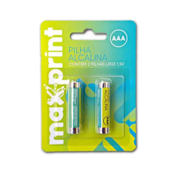 PILHA MAXPRINT AAA PEQUENA 1,5V C/2 - REF:756358-0