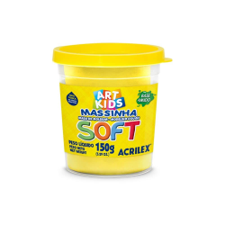 MASSA DE MODELAR ACRILEX SOFT 150 GRAMAS AMARELO LIMAO-0