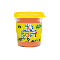 MASSA DE MODELAR ACRILEX SOFT 150 GRAMAS LARANJA-0
