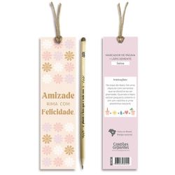 LAPIS SEMENTE + MARCA PAGINAS | PAZ & AMOR-0