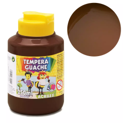 TINTA GUACHE 250 ML ACRILEX MARROM-0