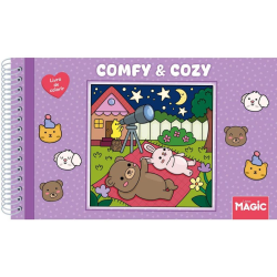 LIVRO DE COLORIR CAPA DURA COMFY E COZY ESPIRAL C/ 96 FLS 84891 - MAGIC KIDS-0