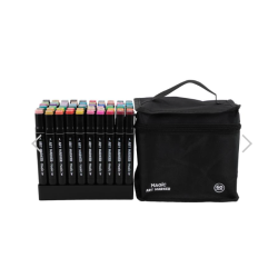 MARCADOR ARTISTICO ART MARKER 60 CORES C/ BOLSA - MAGIC KIDS-0