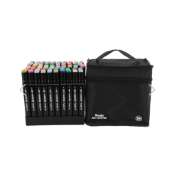 MARCADOR ARTISTICO ART MARKER 80 CORES C/ BOLSA - MAGIC KIDS-0