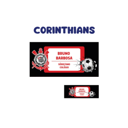KIT ETIQUETA ESCOLAR VINIL CORINTHIANS - ( 108 UNI TAM. 8X4 E 18 UNI TAM. 4X1,5 CM )-0