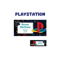 KIT ETIQUETA ESCOLAR VINIL PLAYSTATION - ( 108 UNI TAM. 8X4 E 18 UNI TAM. 4X1,5 CM )-0