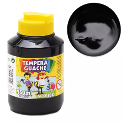 TINTA GUACHE 250 ML ACRILEX PRETO-0