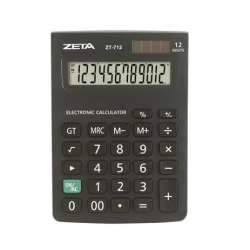 CALCULADORA DE MESA ZETA ZT 712 12 DIGITOS-0