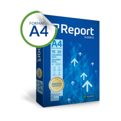 PAPEL SULFITE A4 COLOR REPORT AZUL C/500-0