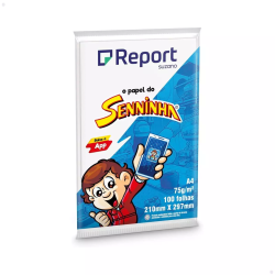 PAPEL SULFITE A4 REPORT SENINHA BRANCO - C/100FLS-0