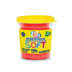 MASSA DE MODELAR ACRILEX SOFT 150 GRAMAS VERMELHO-0