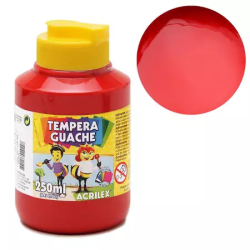 TINTA GUACHE 250 ML ACRILEX VERMELHO FOGO-0