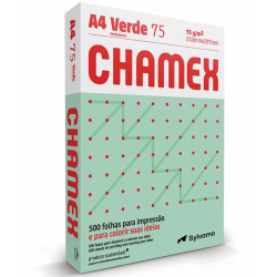 PAPEL SULFITE A4 COLOR CHAMEX VERDE C/500-0