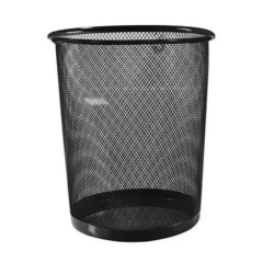 CESTO PARA LIXO ARAMADO PRETO 8,5L KIT REF.343591-0