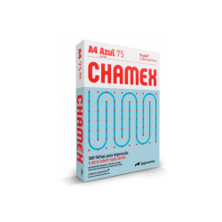 PAPEL SULFITE A4 COLOR CHAMEX AZUL C/500-0