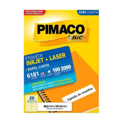 ETIQUETA JATO DE TINTA PIMACO C/100 FLS 6181-0