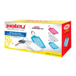 CHAVEIRO IDENTIFICAÇÃO COLORIDO WALEU C/100-0